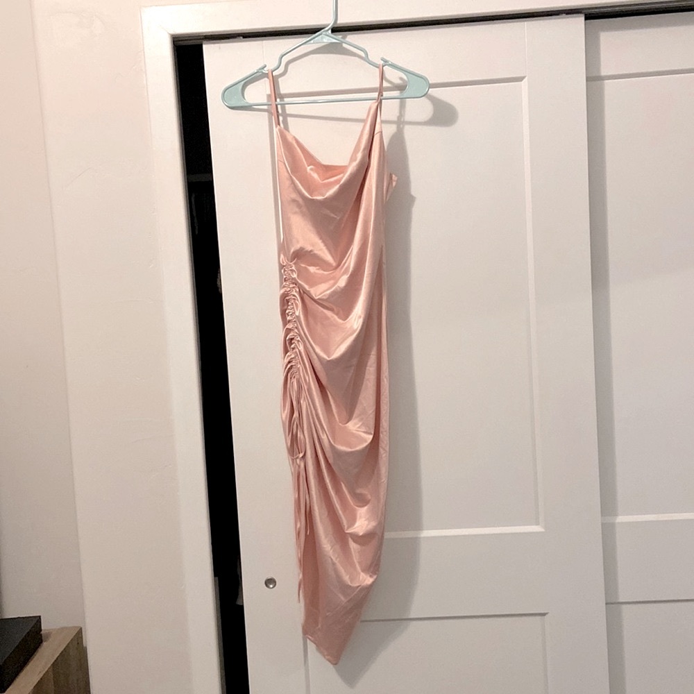 (Small) Pearly Pink Silk Homecoming Dress